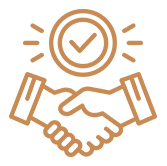 A stylized orange flame icon with a white flame design inside a circular shape.